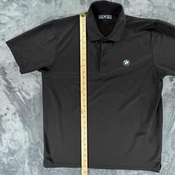BMW Polo Shirt Mens M Black Embroidered Logo Car Dealership Staff Uniform - Picture 6 of 6